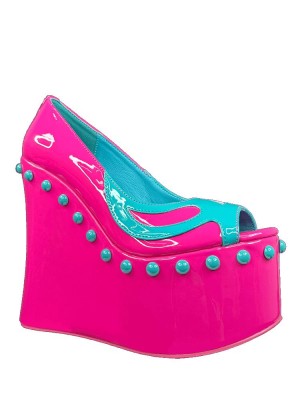 Yru Undead Skelita Heels Pink / Turquoise | 8439IQUWX