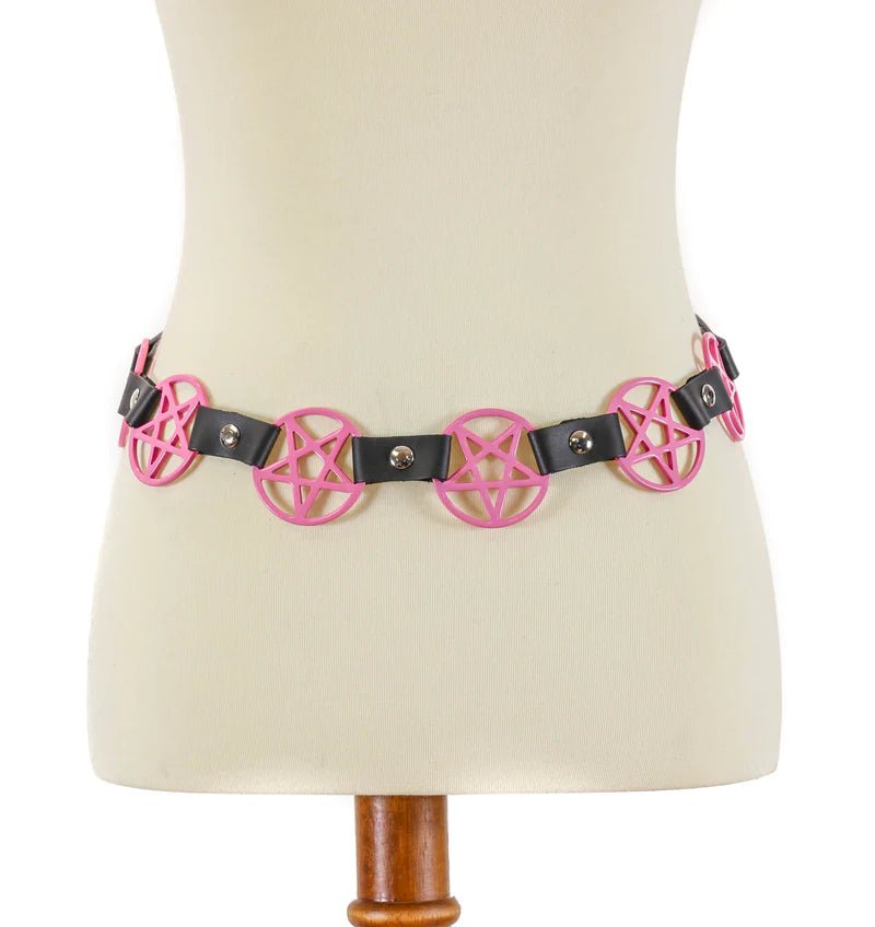 Yru Pentagram Link Belts Pink | 5649KGFBE