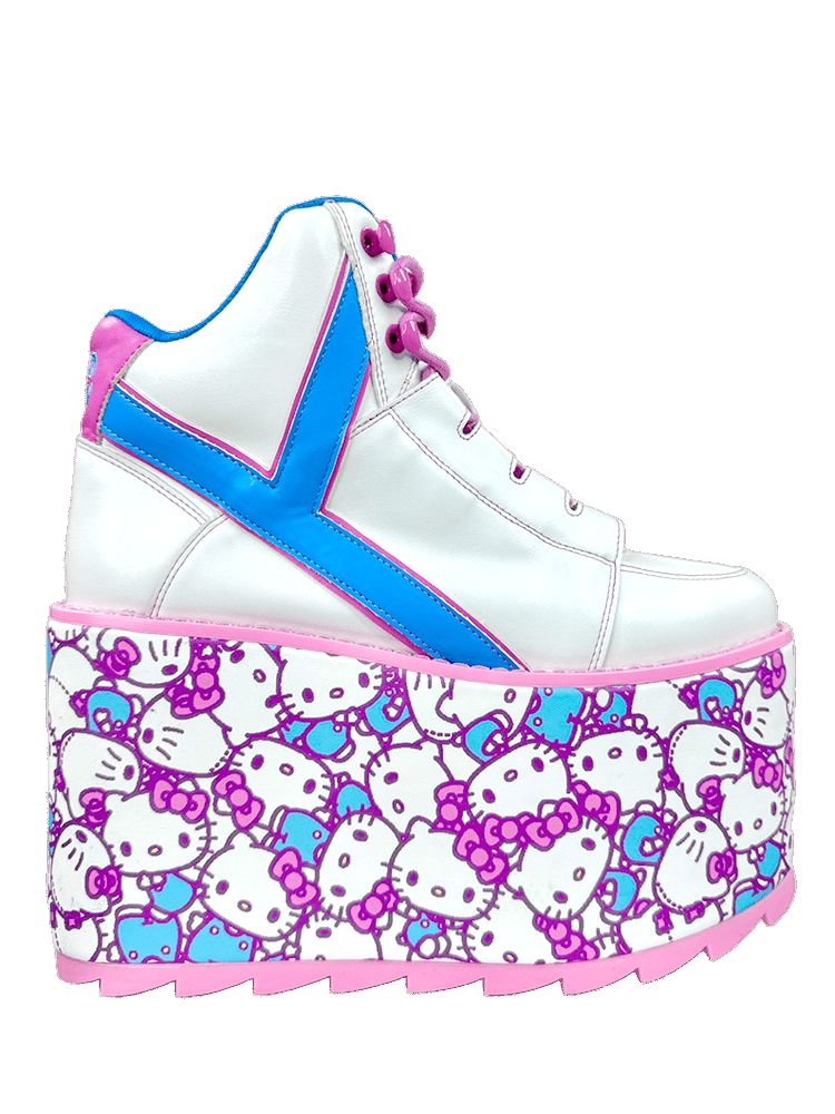 Yru Qozmo Kawaii Hello Kitty Sneakers White / Pink / Blue | 4069LIOYR