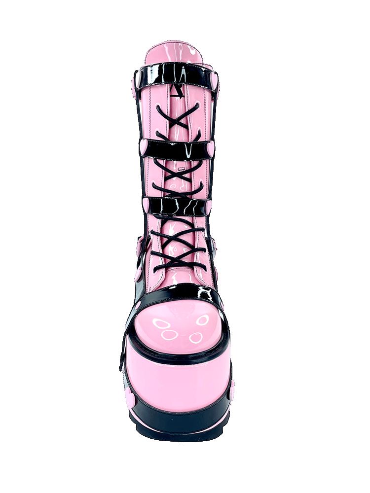 Yru Trance Bndg Heart Boots Pink / Black | 4530SHLVO